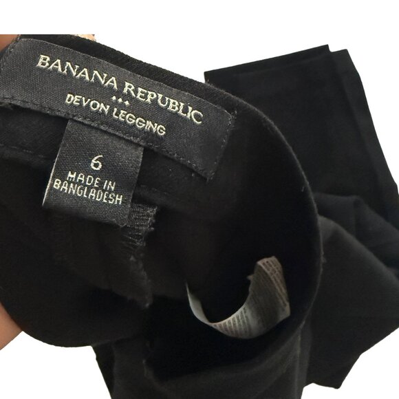 Banana Republic Black Devon Style Legging, Stretch Ankle Pants. - Picture 4 of 4